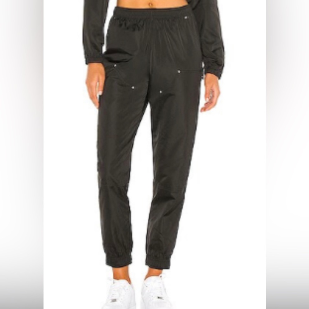 Adam Selman Sport - Unisex Workwear Track Pant in Black Small